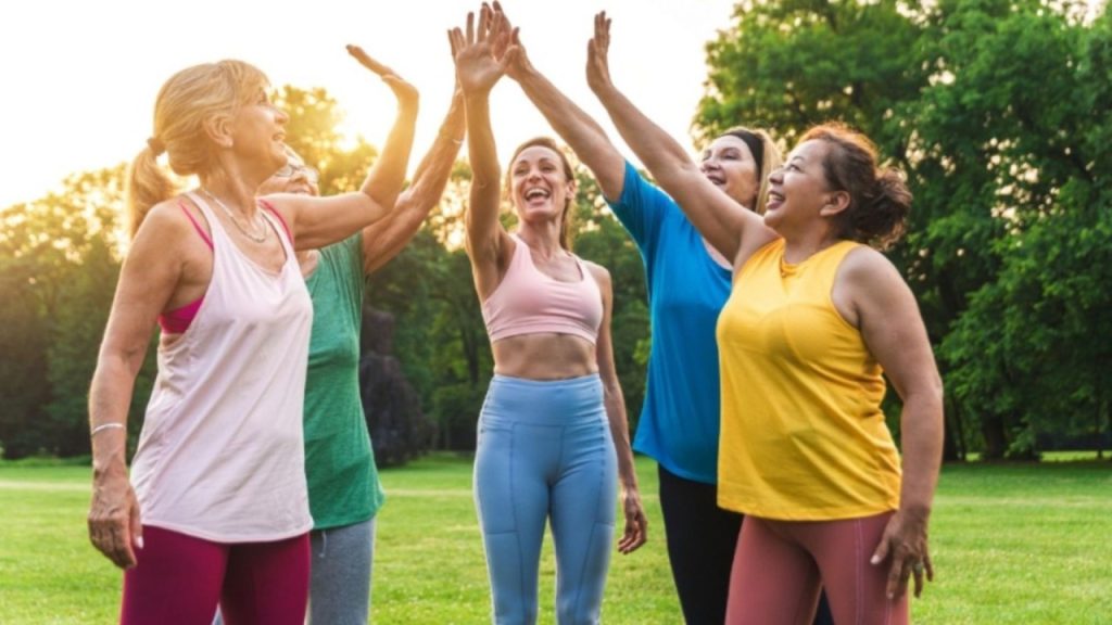 Senior women with Group Fitness for Menopausal Wellness